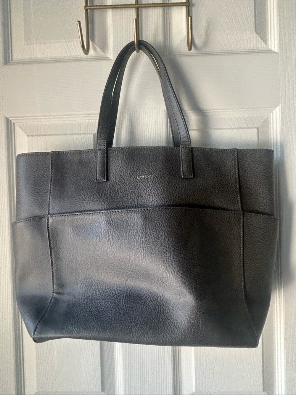 Matt & Nat Grey Vegan Leather Tote